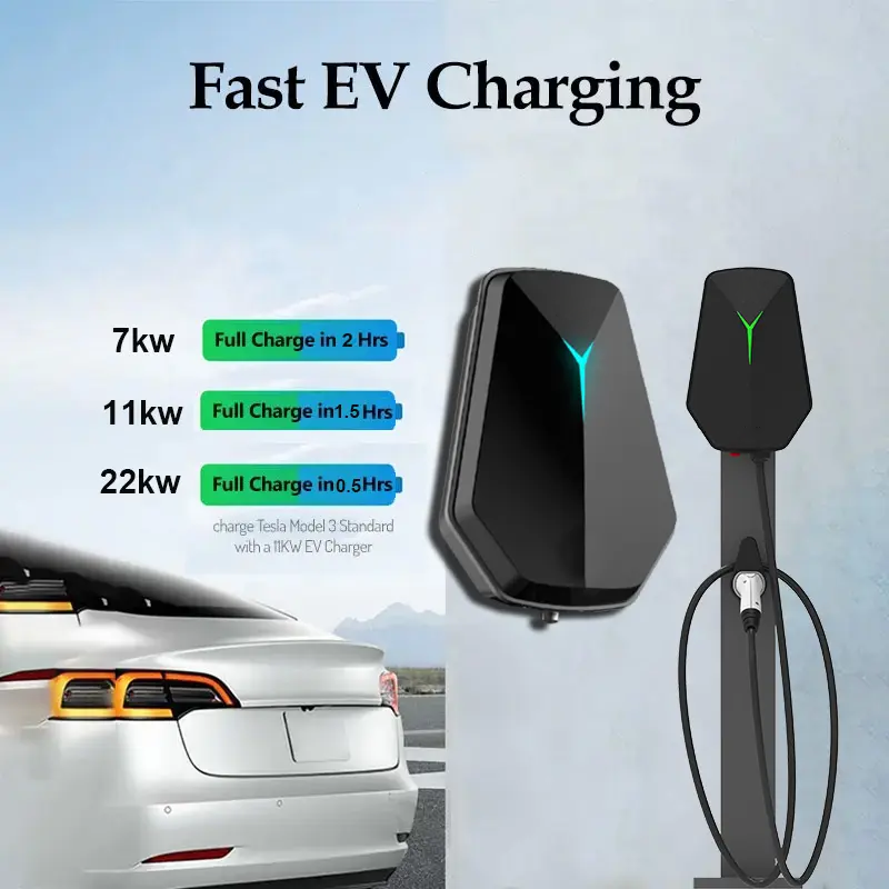 Производитель 16A Wallbox EV Charger 3.5kW APP Дистанционное управление для Android и iOS Системы Станция зарядки электромобилей