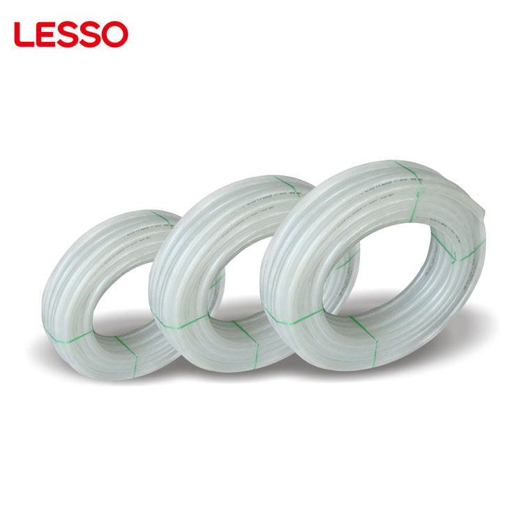 LESSO light weight high transparency plastic 16mm 2 inch flexible pvc fiber strength soft hose transparent size