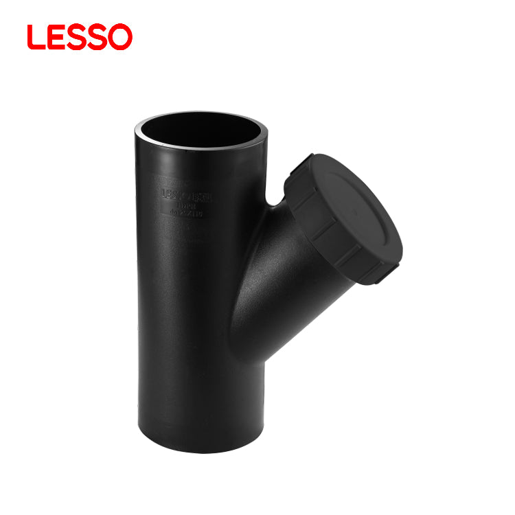 LESSO custom durable 50 75 90 110 125 160mm good price hdpe water pipe fittings cleanout