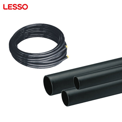 LESSO โรงงานขายตรง ท่อ HDPE สีดำ ทนทาน มาตรฐาน S 12.5 16 เส้นผ่านศูนย์กลาง 32 80 160 200 มม. 