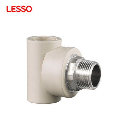 LESSO high quality heat preservation white 20 25 32 40 50 63 75mm ppr pipe fitting plastic thread tee