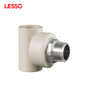 LESSO high quality heat preservation white 20 25 32 40 50 63 75mm ppr pipe fitting plastic thread tee