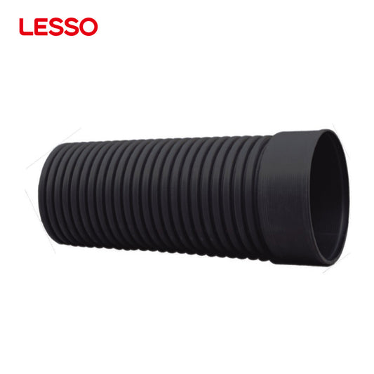 ท่อระบายน้ำพลาสติกระบายน้ำเสีย LESSO HDPE ผนังคู่ 12 24 นิ้ว ท่อระบายน้ำลูกฟูก 