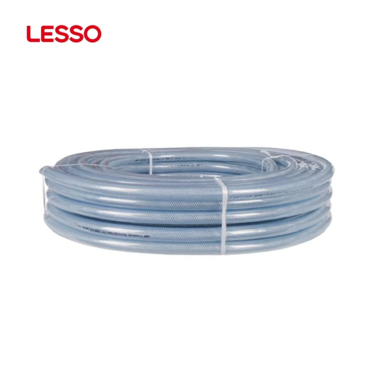 LESSO selang pipa pvc transparan fleksibel elastis cairan tekanan rendah 100 115 140 180 210m