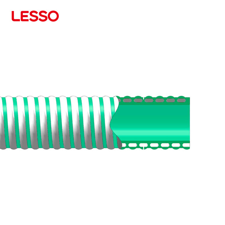 LESSO high quality uv resistant longevity white green transparent 10 32m pvc suction hose pipe pvc hose pipe