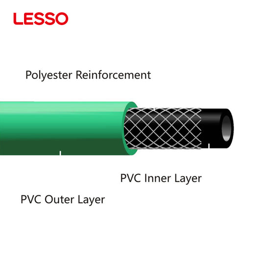 LESSO uv-resistant high-strength light-weight flexible hose pvc garden water hose pipe irrigation watering