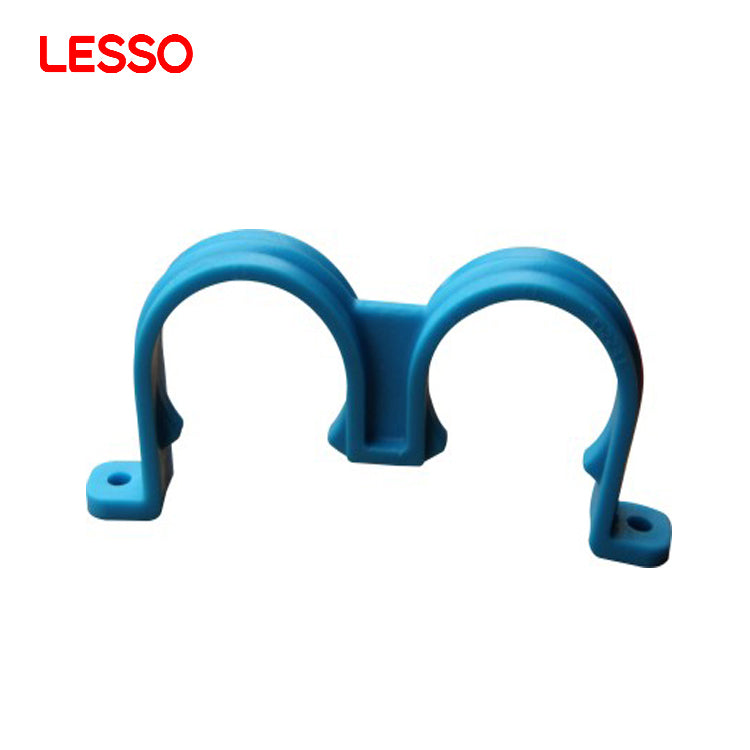 LESSO easy installation non-toxic blue 20 25 32 40 63 50mm 4 inch plastic pipe clamp fittings u clamps