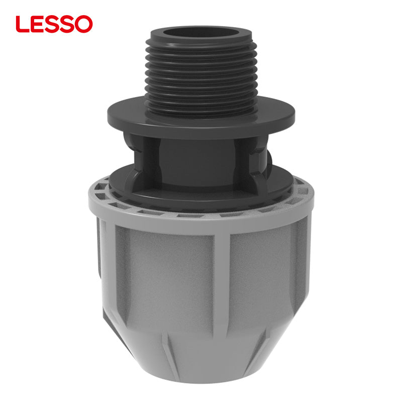 LESSO custom water pipe tube male female irrigation pp compression fittings adapter for water supply