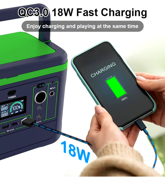 2024 New Portable Power Station Camping Lithium Battery 200W 300W 1000W 2400W 3000W Wireless Charging Generator Solar Panel