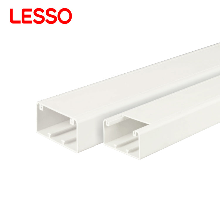 LESSO ทนไฟป้องกันสายไฟในร่มฉนวนไฟฟ้าเครือข่าย PVC trunking 50 80 100 250 มม. 