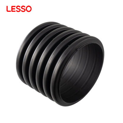 LESSO ท่อระบายน้ำสีดำ sn4 8 500 800mm ท่อพลาสติกลูกฟูกผนังคู่ hdpe สำหรับระบายขยะอุตสาหกรรม 