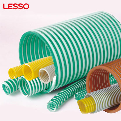 LESSO high quality uv resistant longevity white green transparent 10 32m pvc suction hose pipe pvc hose pipe