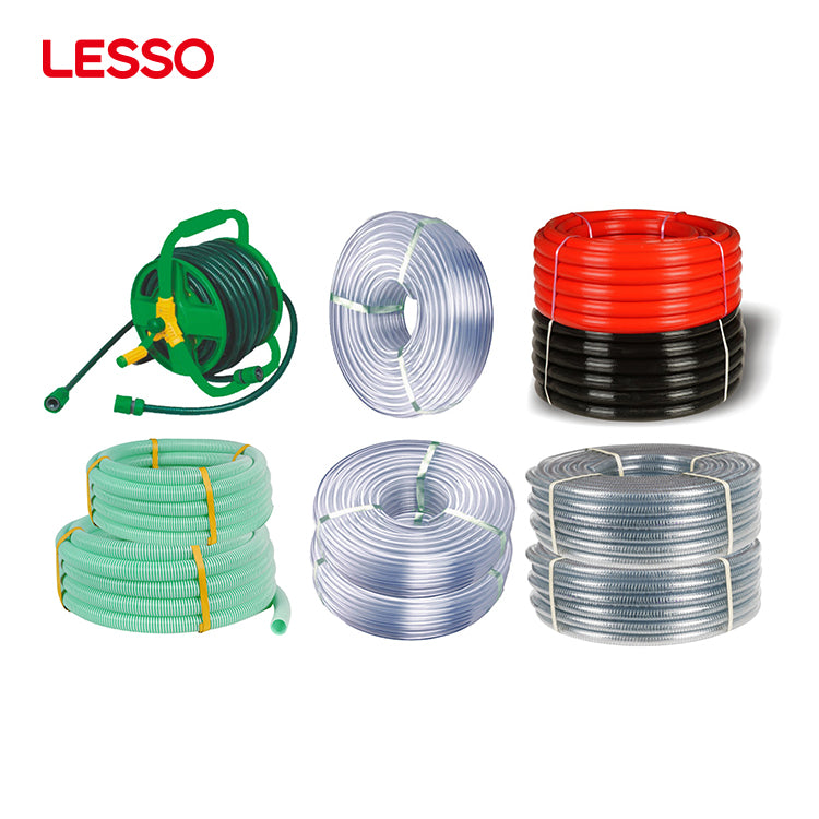 LESSO light weight high transparency plastic 16mm 2 inch flexible pvc fiber strength soft hose transparent size