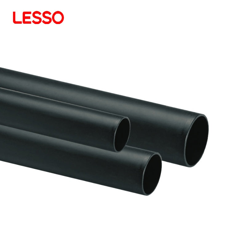 LESSO high temperature resistance hdpe drainage tube black 1000mm diameter hdpe water pipe