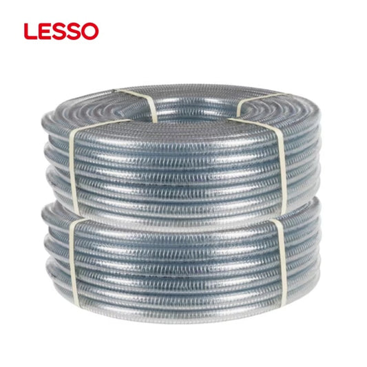 LESSO high-pressure corrosion resistance 50m flexible pvc plastic steel wire spiral reinforced hose