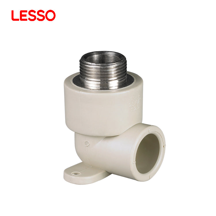 LESSO customizable heat resistant water supply accessory ppr pipe fittings 90 degree thread elbow accessories