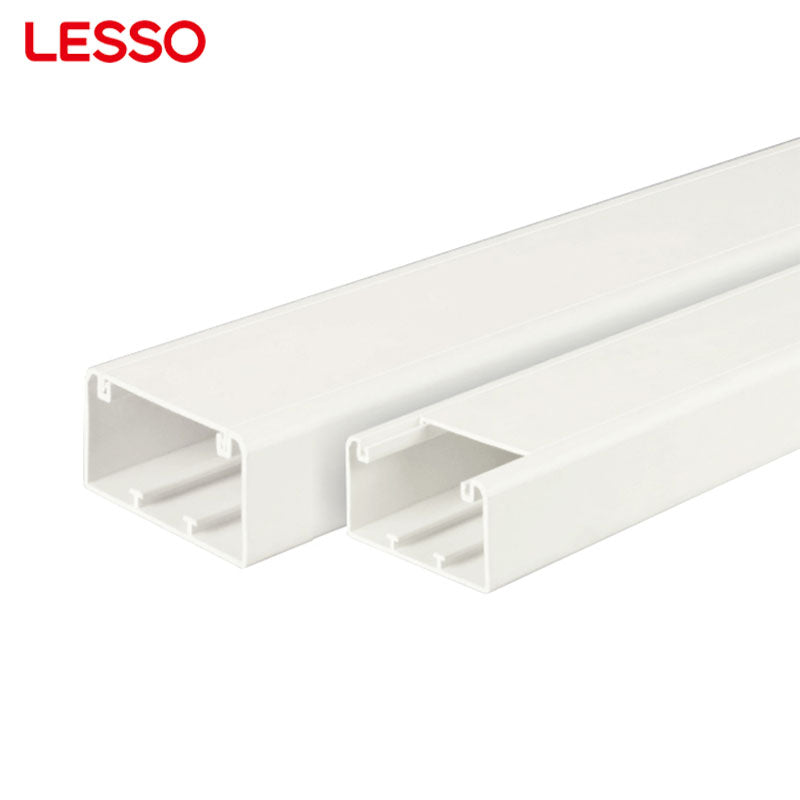 LESSO ไม่เป็นสื่อนำไฟฟ้า ปรับแต่งได้ IEC 1084-2-1 1EC 61084-2-1 ขนาดใหญ่ PVC รางสายไฟติดตั้ง