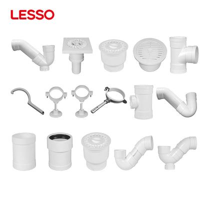 LESSO long service life water supply plastic pvc-u white colors waste water pipe reducer fittings