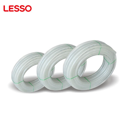 LESSO selang pipa pvc transparan fleksibel elastis cairan tekanan rendah 100 115 140 180 210m