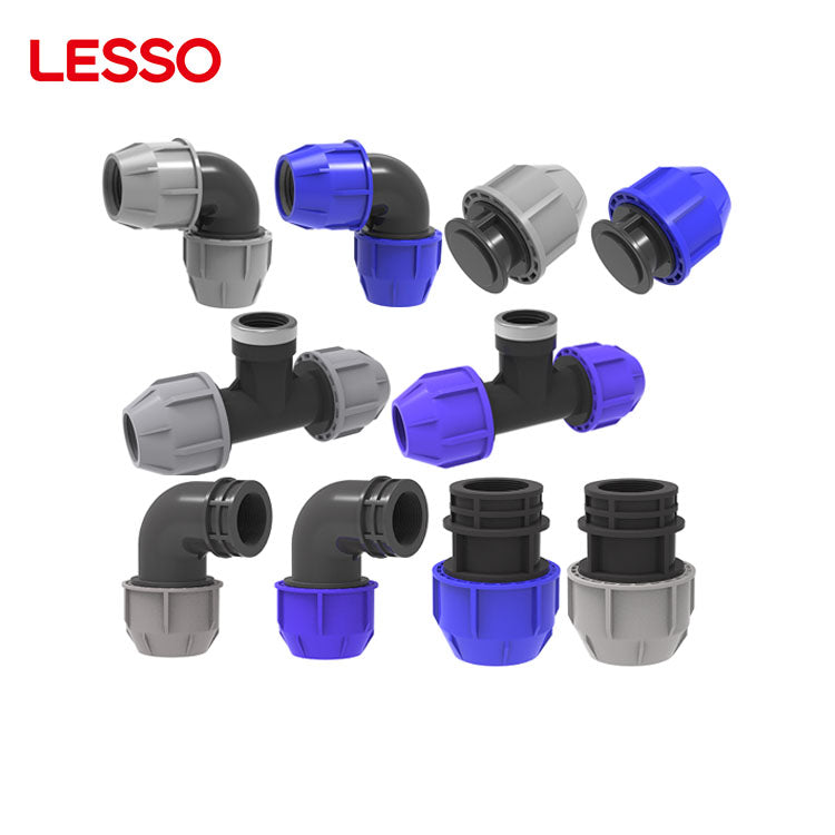 LESSO custom water pipe tube male female irrigation pp compression fittings adapter for water supply