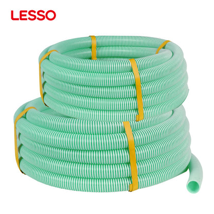 LESSO agricultural irrigation durable white green transparent 10 32m 4 5 inch flexible pvc suction hose pipe