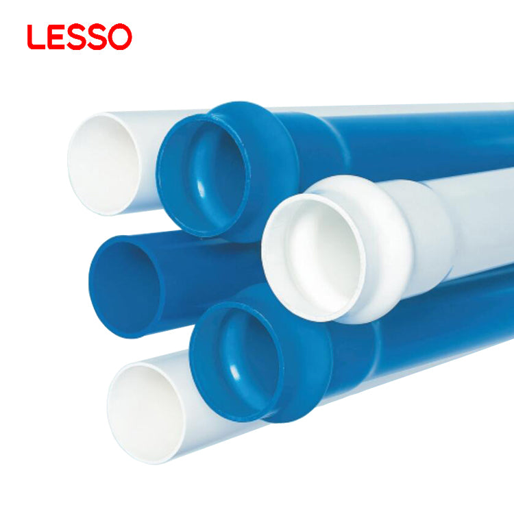 LESSO Wholesale sewage treatment long service life pvc pipe 4 inch and pvc fittings valves cross tee