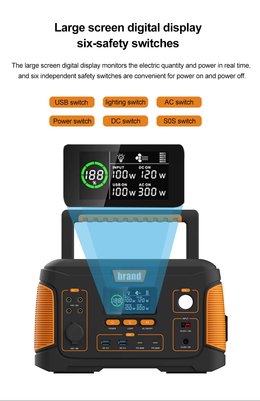 Portable Solar Power Station 5000W Price 110V 220V Solar Portable Power Station Outdoor Battery Power Station