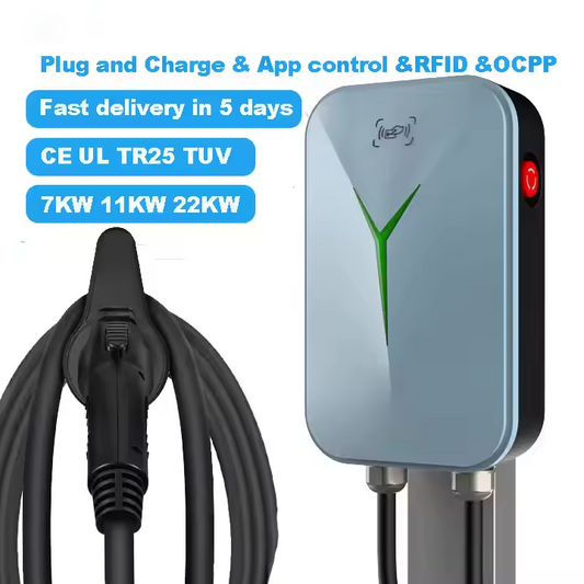 16A 32A Mode Level 2 AC Ev Charger 7KW 11KW Portable Ev Charger Electric Vehicle Car Charger Type 2 IEC62196