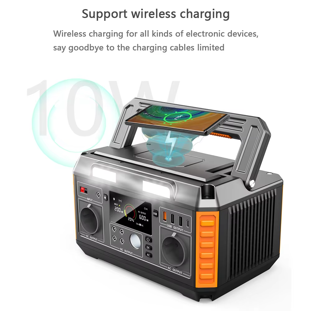 2024 New Power Station Outdoor Camping Lifepo4 Battery 200W 300W 500W 1000W 2400W 3000W Wireless AC Type-c USB Solar Generator