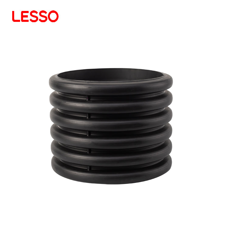 LESSO floodwaters drainage pipe corrosion resistance hdpe double wall corrugated drain pipe 5 inch