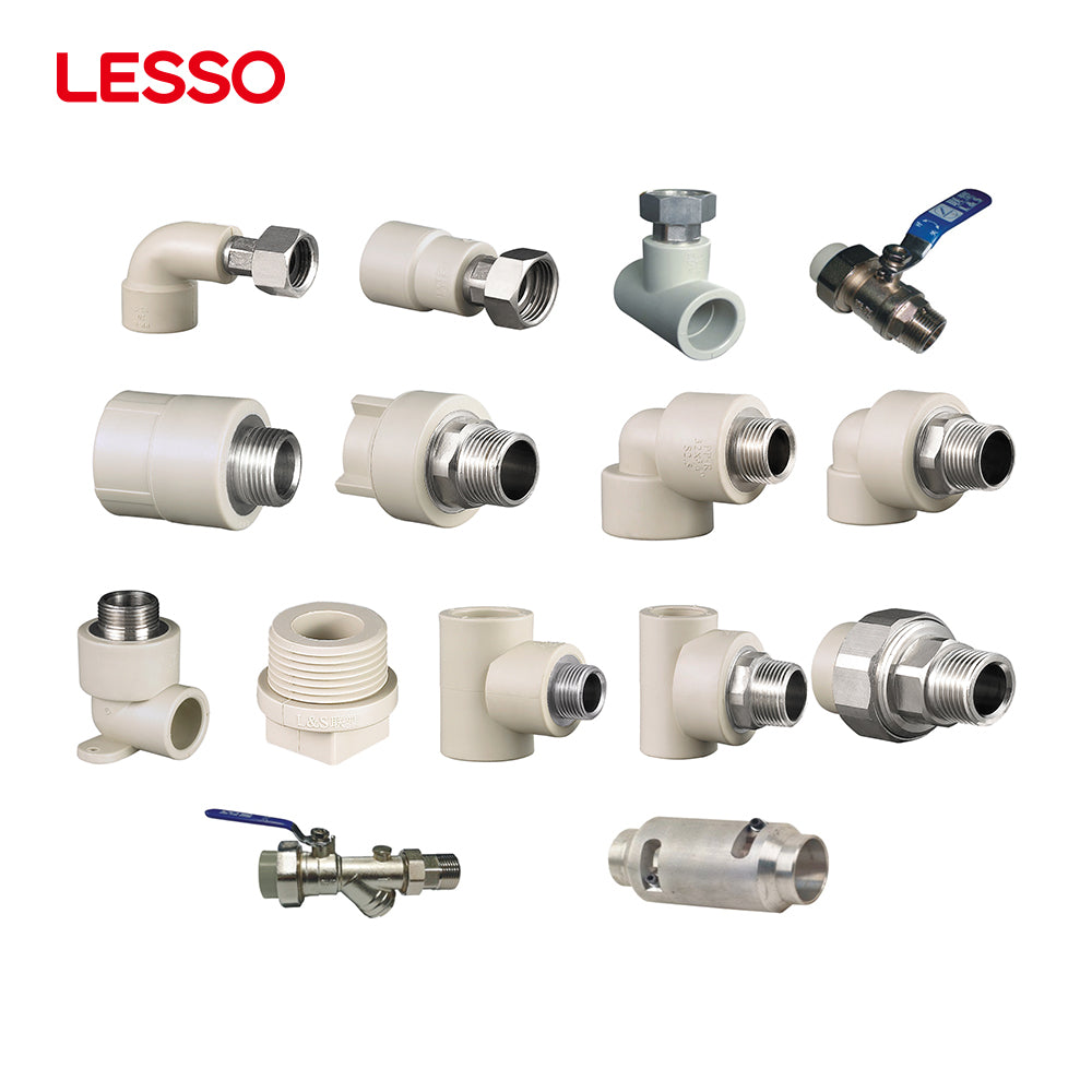 LESSO high temperature resistance random polypropylene accessory 110mm ppr pipe fittings plastic male thread plug