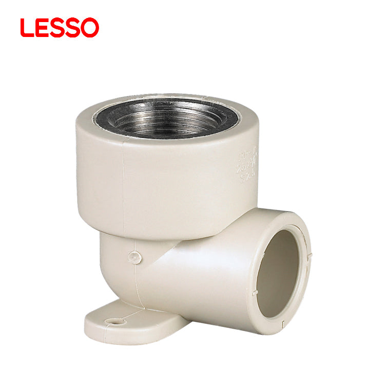 LESSO customizable heat resistant water supply accessory ppr pipe fittings 90 degree thread elbow accessories