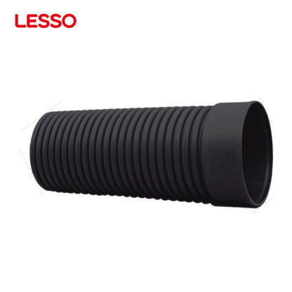 LESSO durable black industrial waste discharge tube 500 800mm hdpe double wall corrugated pipe price list