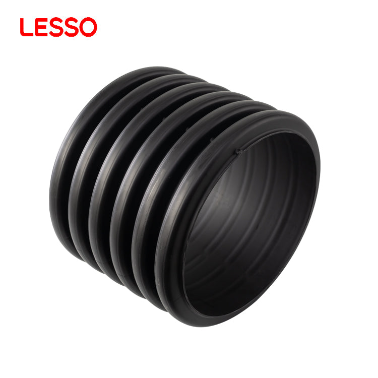 LESSO wholesale irrigation floodwaters drainage black plastic drain double wall tube 180 500mm hdpe corrugated culvert pipe