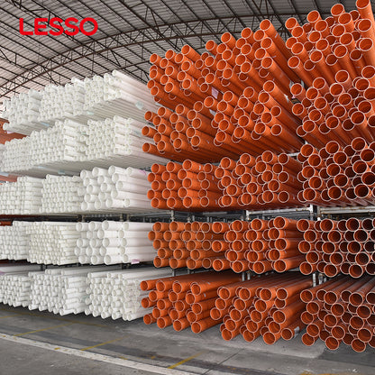 LESSO ทนต่อสภาพอากาศดี ท่อไฟฟ้า PVC ขนาด 12 นิ้ว ท่อสื่อสาร HDPE ท่อ PVC-U ท่อระบายอากาศ