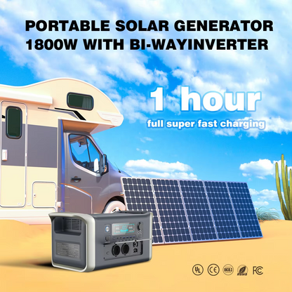 2400w 3000w Generator Portable Silent Emergency Portable Power Station Solar Generator Energy Storage Power Supply