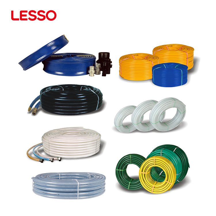 LESSO wholesale high-pressure heat resistant flexible plastics 50m pvc pipe steel wire reinforced hose