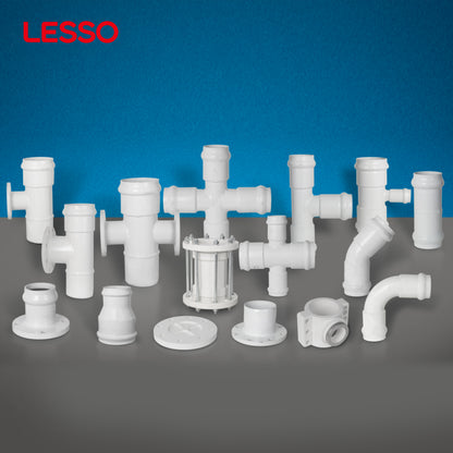 LESSO steel gasket fitting coupling cross hot-tap saddle water reducing tee white