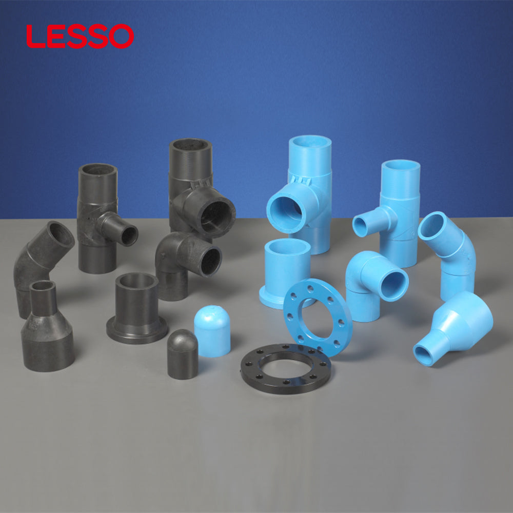 LESSO easy installation corrosion resistance water supply 1.6MPa blue black 4 5 6 inch pe water pipe cap round