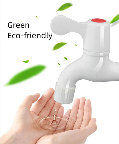 LESSO Factory wholesale Durable white bathroom kitchen tap single handle washing machine water tap pvc plastic faucet for sink