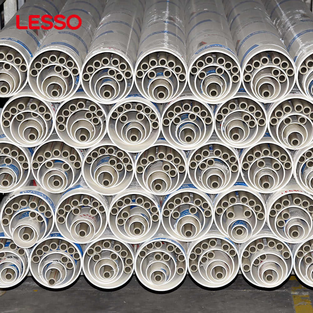 LESSO upvc pipe 32-630mm sewage subsoil pvc pipes, drainage tubes for water supply irrigation underground drainage