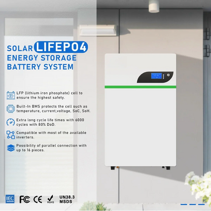 Solar home power system 51.2v 50ah 100ah 120ah 280ah 5kwh power wall lithium batteries 48v 200ah lithium battery 10kwh