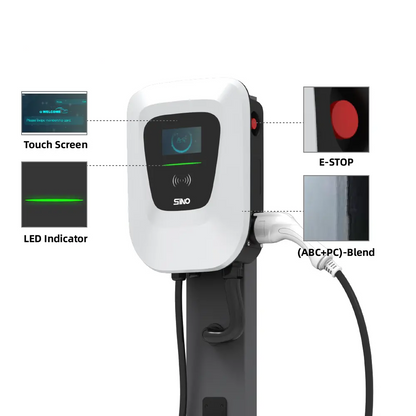 Commercial 22kw 7kw 11kw IP55 Type 2 Ac Ev Charging Ocpp 1.6j Wall Mounted Portable Ev Electric Car Charger Station Hotels